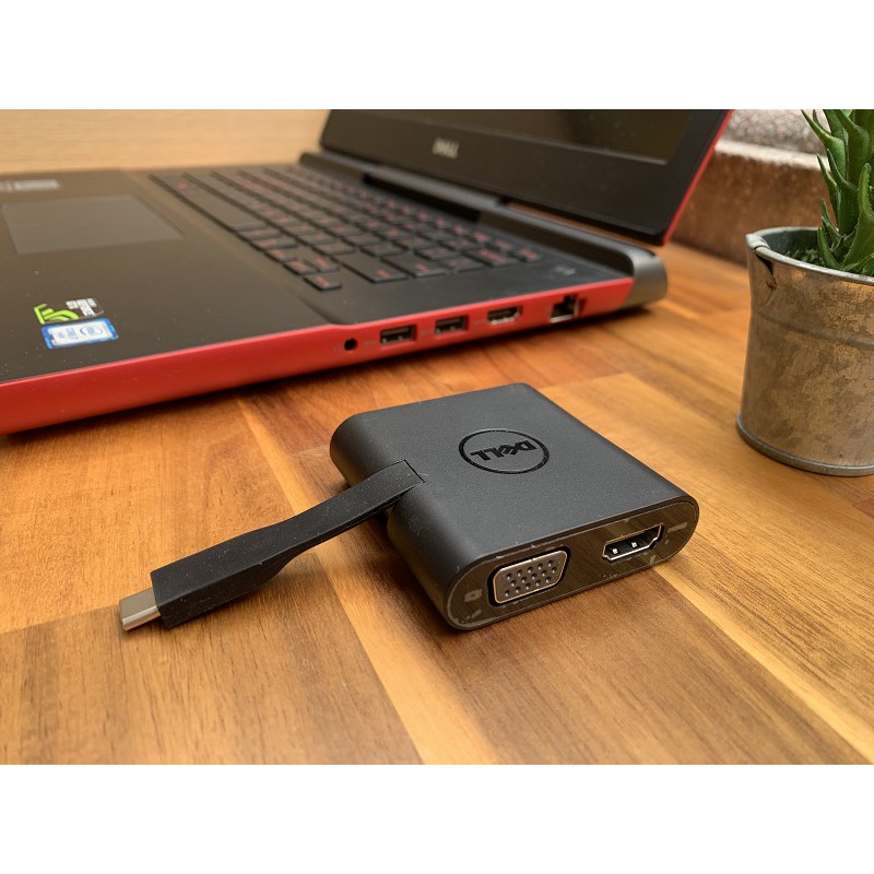 CỔNG TYPEC RA HDMI VGA ETHERNET USB 3.0 - DELL DA200