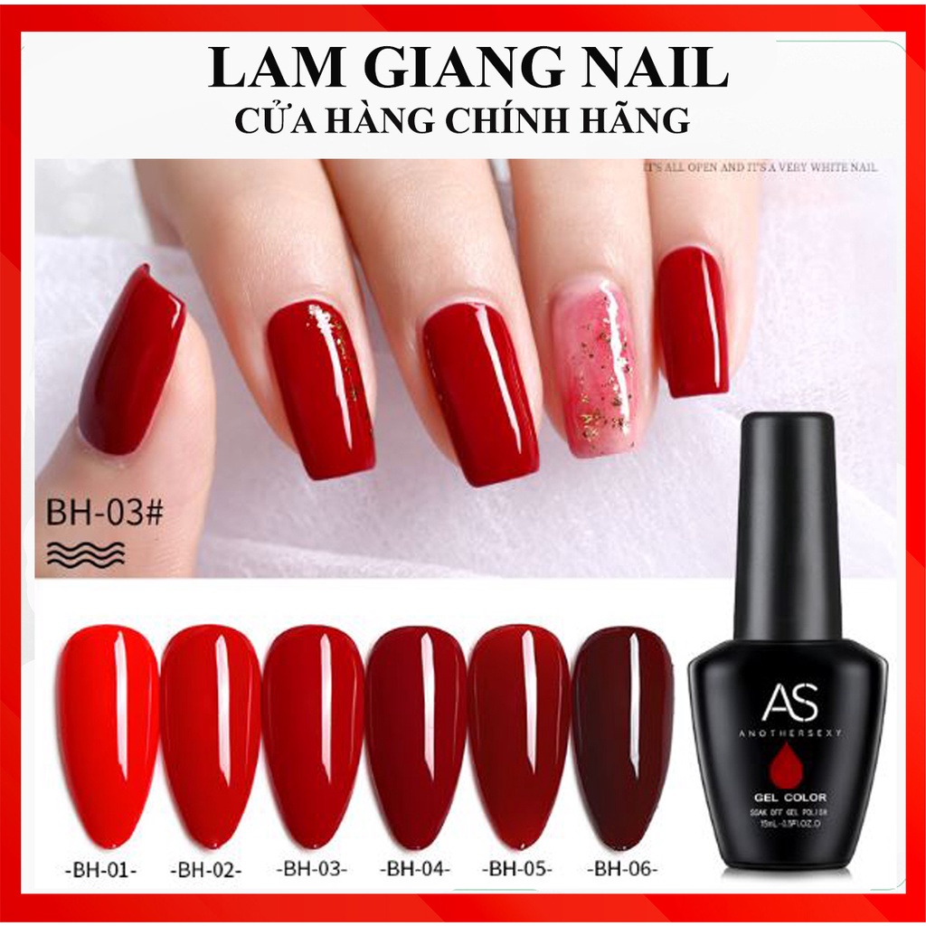 Set 6 chai Sơn AS tông đỏ BH