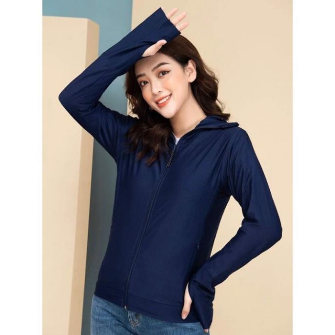 (Áo Loại 1 ) Áo Chống Nắng Nữ Thông Hơi Chống Tia UV Có Mũ và 2 Túi Có Khóa Dày Dặn Mặc Cực Mát