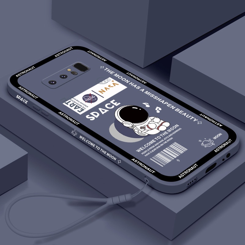 Ốp Điện Thoại Silicon Dẻo Họa Tiết Phi Hành Gia Dễ Thương Chống Rơi / Vân Tay Cho Samsung Note 8 9 10 Plus 10 Lite 20 Ultra