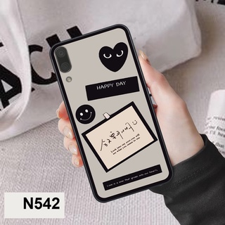 Ốp Huawei Y7 Pro 2019 / y7 prime bộ hình caro trái tim đen trắng hồng bong bóng dễ thương