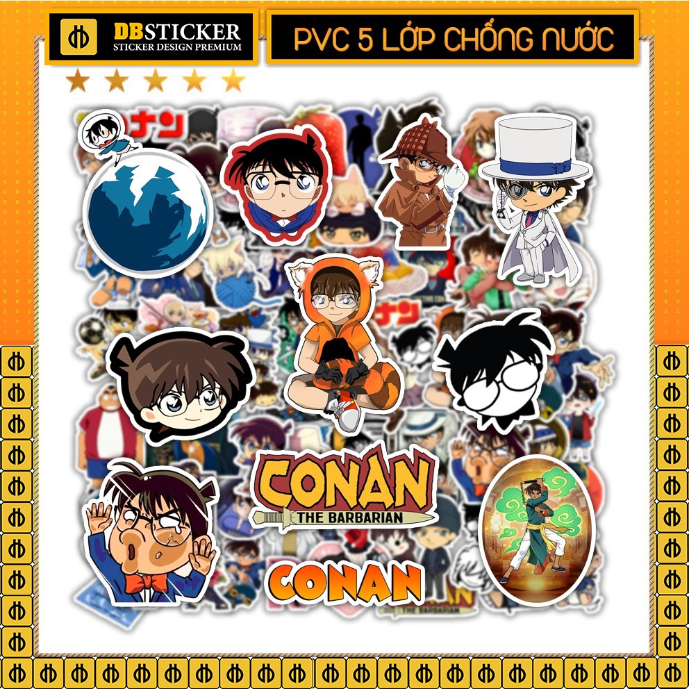 Sticker Thám Tử Conan | Dán Nón Bảo Hiêm, Điện Thoại, Laptop, Bình Nước...Chống Nước, Chống Bay Màu