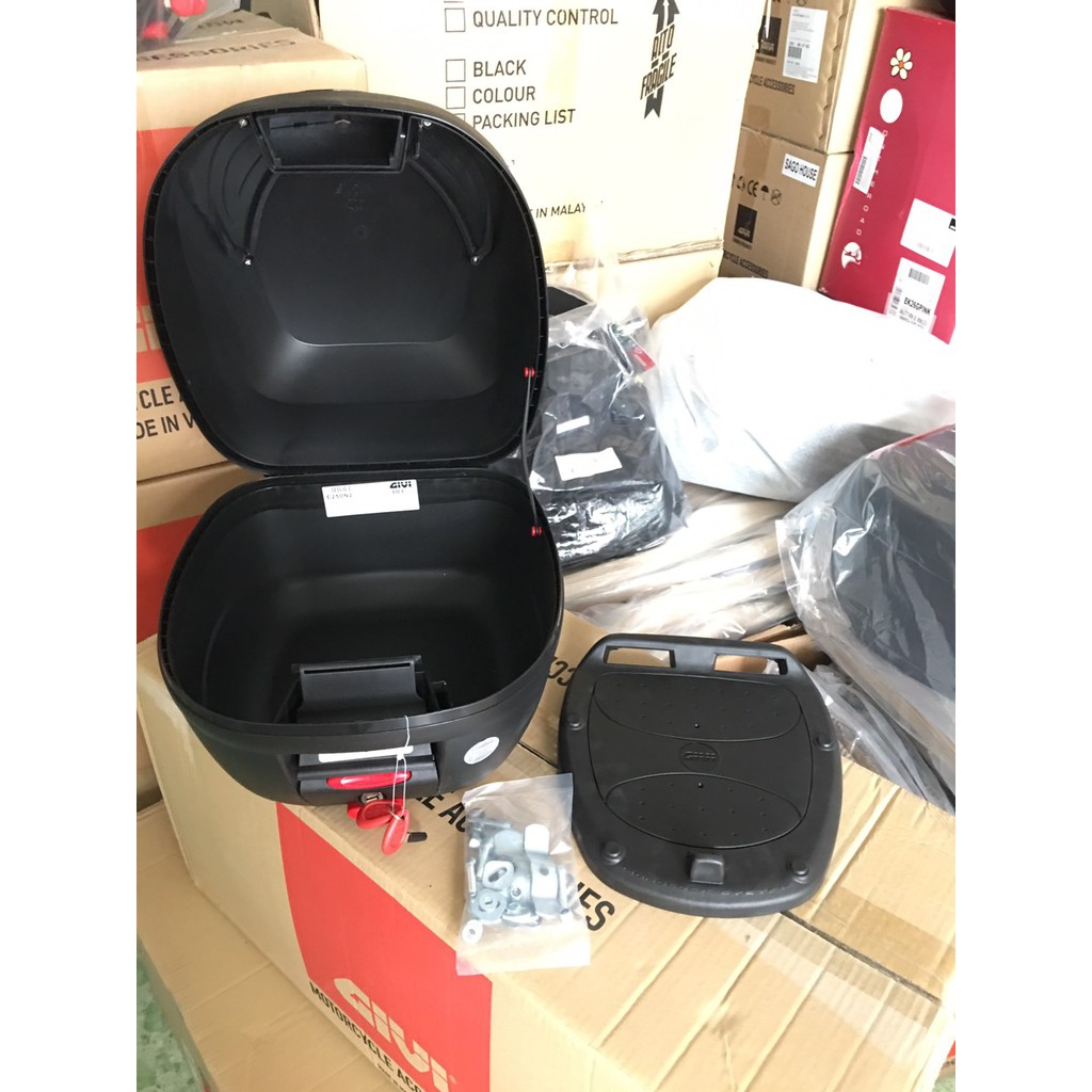 Thùng Givi E250N2, dung tíh 25 lít, hàng givi chính hãng, bảo hành 2 năm