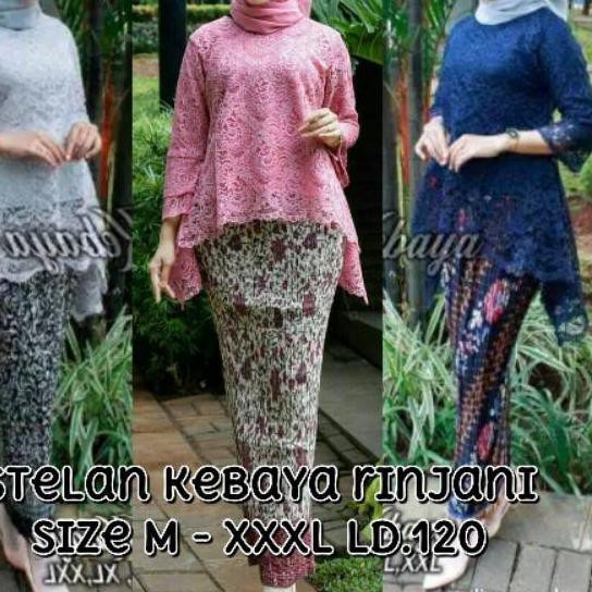 Cứng Xe Đạp Kebaya Brokat M-Xxxl Ld.120 Kebaya Rinjani Brokat Jumbo Kebaya Waka Waka Kebayatik