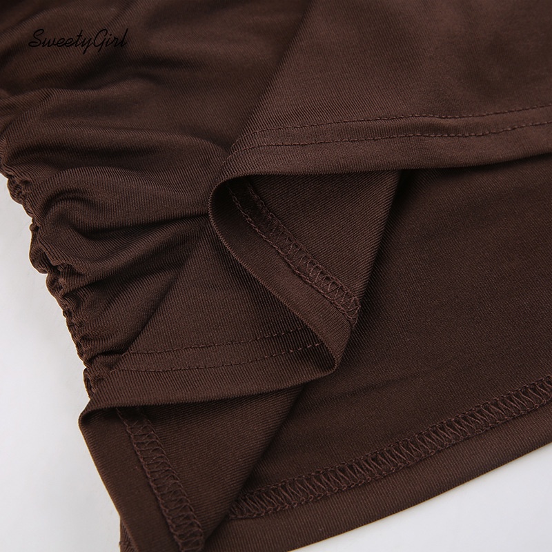 Đầm Mini Trễ Vai Màu Trơn 2022 Gợi Cảm Cho Nữ