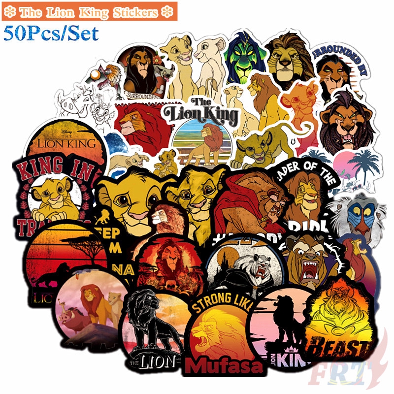 ❉ The Lion King Series 01 Stickers ❉ 50Pcs/Set Simba Fashion Luggage Laptop Skateboard Doodle Decals Stickers