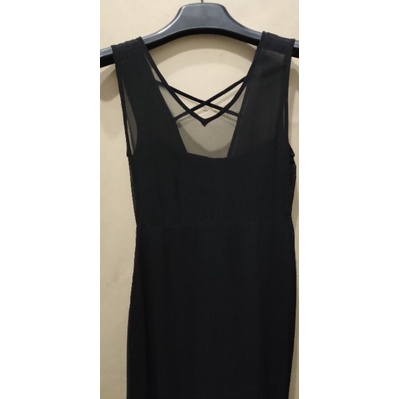 Đầm Maxi Chiffon đen, sz S