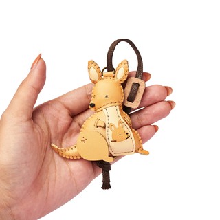 Móc khóa da thú nhồi bông kangaroo pt071