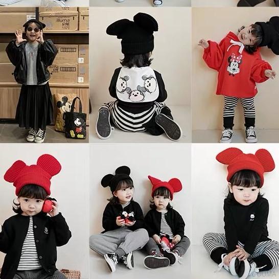 Mũ dệt kim hoạ tiết hoạt hình dễ thương cho bé