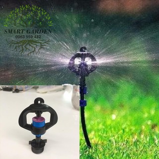 Combo 10 béc phun mưa tưới cây phun xoay 360 độ kèm nối ren 21