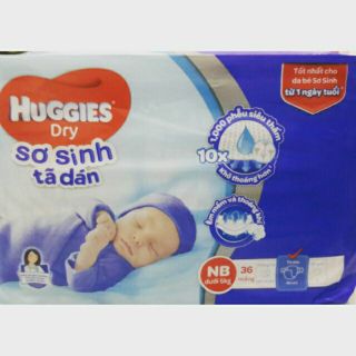 Tã dán Huggies sơ sinh NB-36 ( cho bé từ 1 ngày tuổi mẫu mới)
