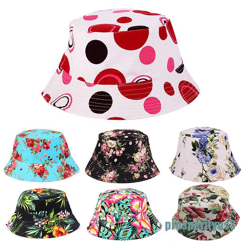 ❤prosperityus3❤ New Unisex Men Women Boonie Hunting Fishing Outdoor Cap Floral Bucket Sun Hat