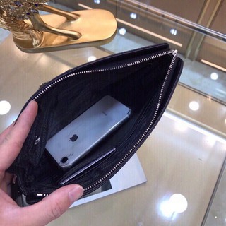 Clutch cầm tay da thật Prada cho nam