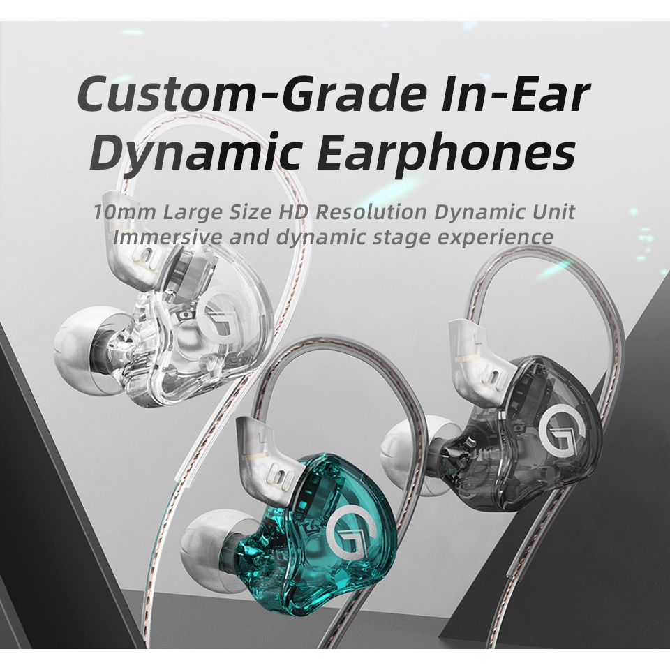 Tai Nghe Nhét Tai FAAEAL GK G1 Bằng Kim Loại Có Dây Tháo Rời Được Chống Ồn Phong Cách Thể Thao