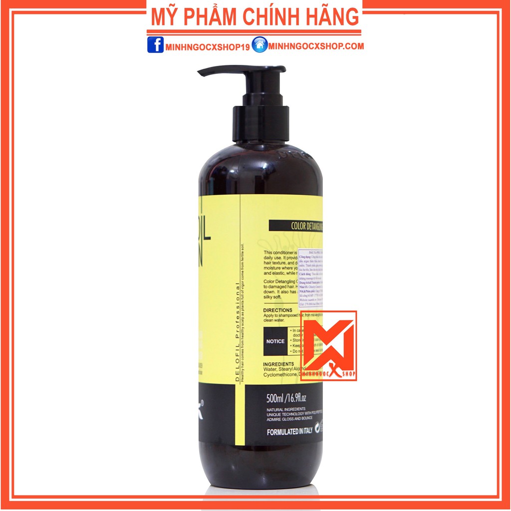 DELOFIL DẦU XẢ PHỤC HỒI DƯỠNG ẨM DELOFIL 500ML CHÍNH HÃNG