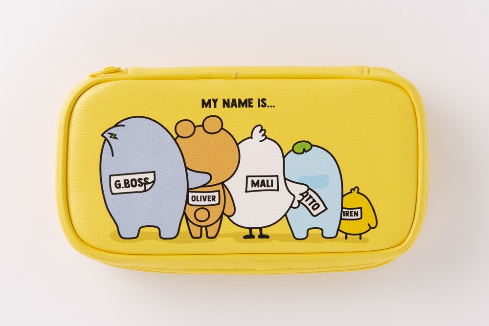 Túi đựng bút ARTBOX màu vàng họa tiết WE ARE G.FRIENDS phong cách Hàn Quốc đáng yêu
