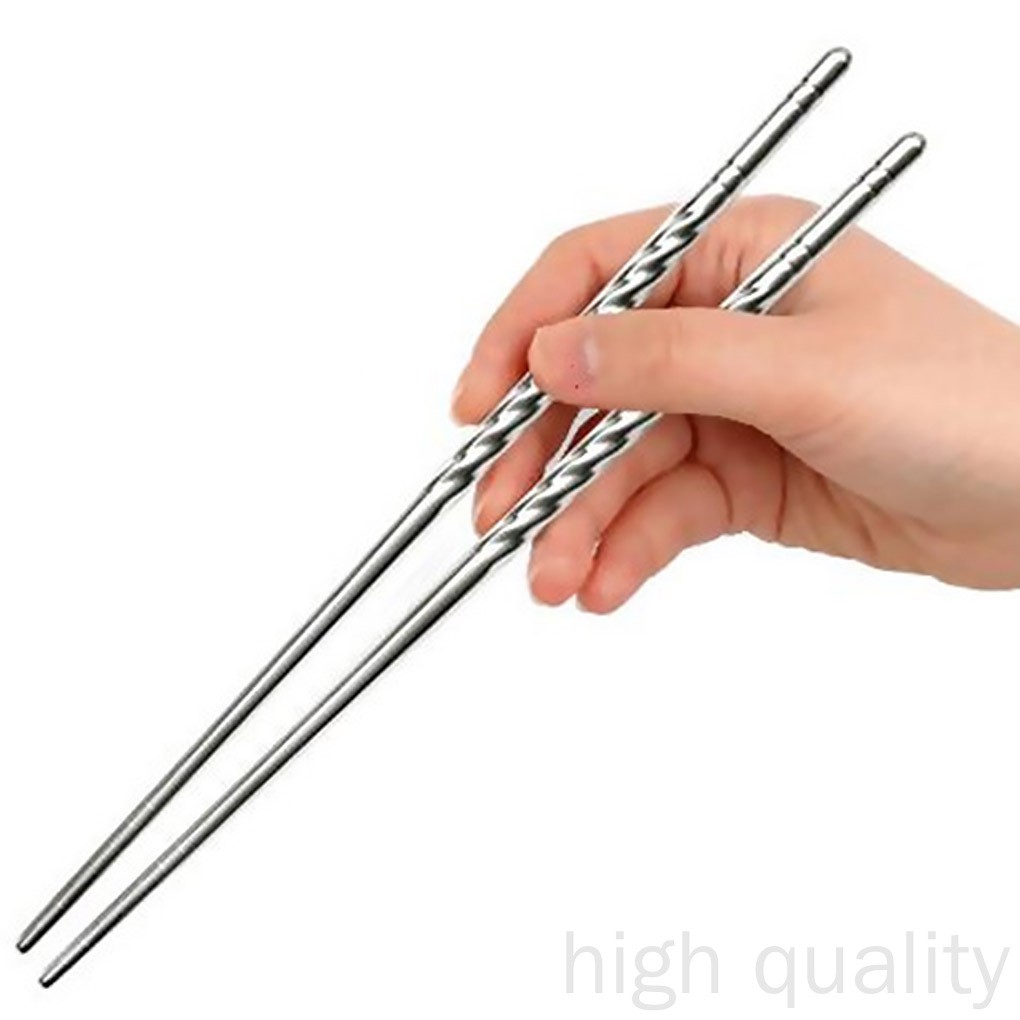 Đũa Chống Trượt Bằng Thép Không Gỉ Có Thể Tái Sử Dụng Tiện Lợi 998