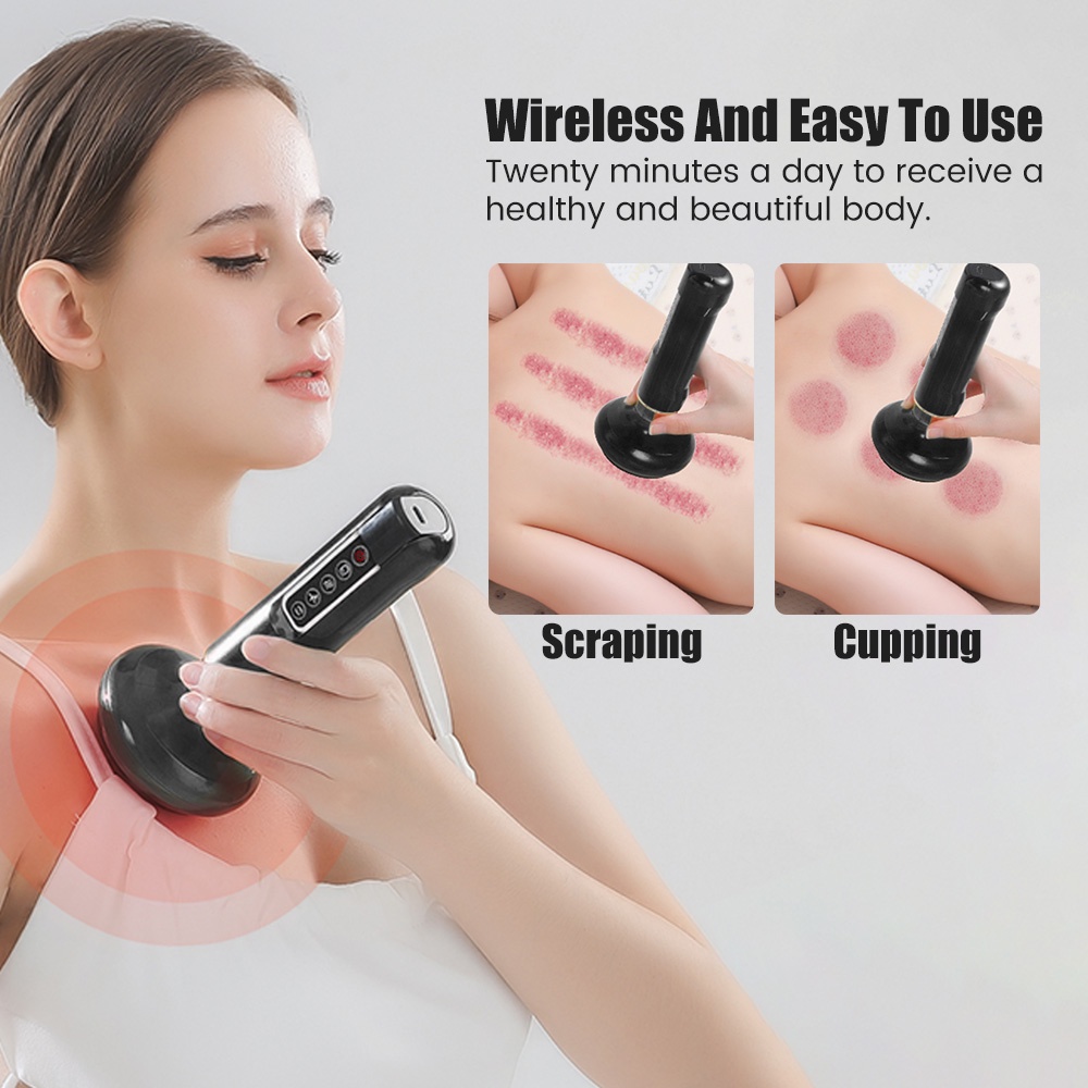 Máy Mát Xa Nhiệt Thông Minh EMS Guasha Giúp Làm Thon Gọn Cơ Thể