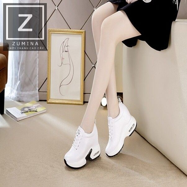 GIÀY THỂ THAO NỮ ĐỘN ĐẾ 8CM PHONG CÁCH 2021 - GN104