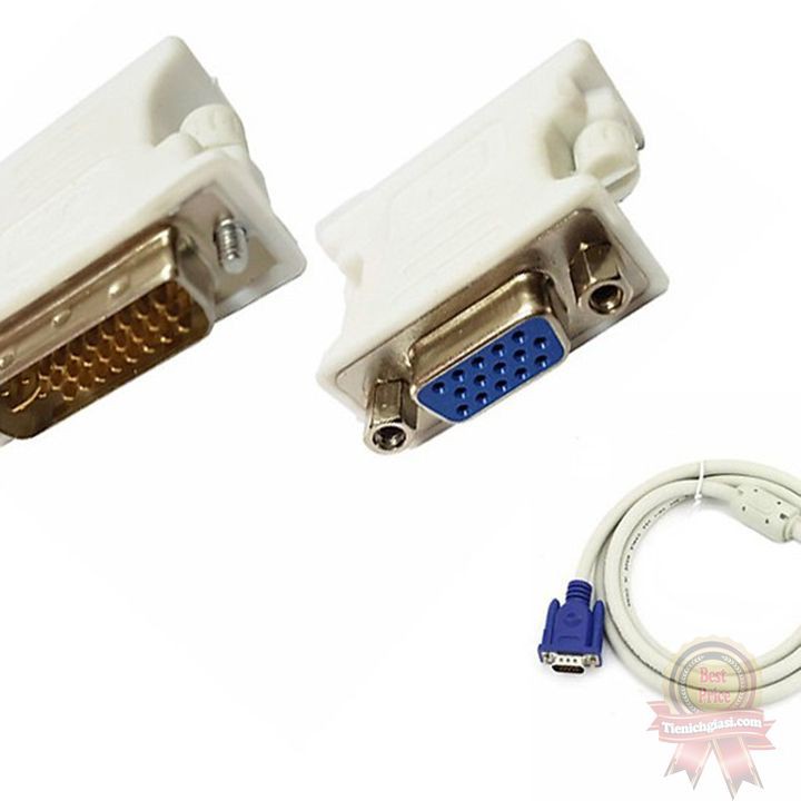 Đầu chuyển đổi DVI (24+5) cổng đực sang VGA cổng cái - Jack chuyển DVI sang VGA