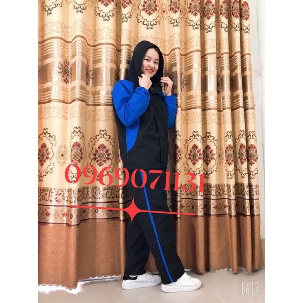 Bộ áo mưa 2 lớp  vải xuất Hàn loại 1