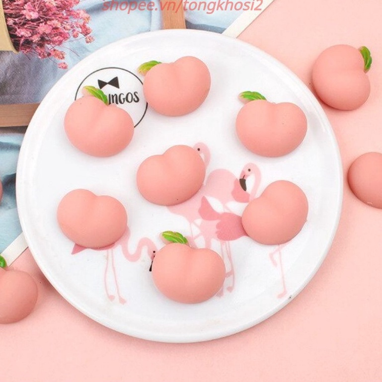 (Bán Buôn Sỉ) Đồ chơi nắn bóp giảm căng thẳng hình quả đào dễ thương