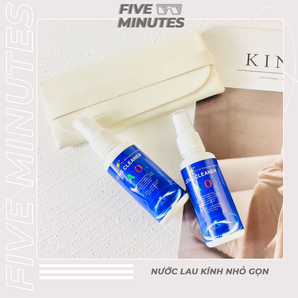 Nước rửa mắt kính cao cấp, dung tích 60ml Fiveminutes nhỏ gọn dễ mang bên mình