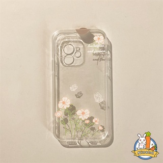 Ốp Điện Thoại Silicone Mềm Trong Suốt Chống Sốc In Hình Hoa Bướm Cho iPhone 14 13 12 11 Pro Max X Xr Xs Max SE 8 7 6 6s Plus