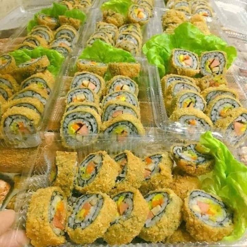 [Chiết lẻ 1 cuộn] gympap tẩm bột chiên