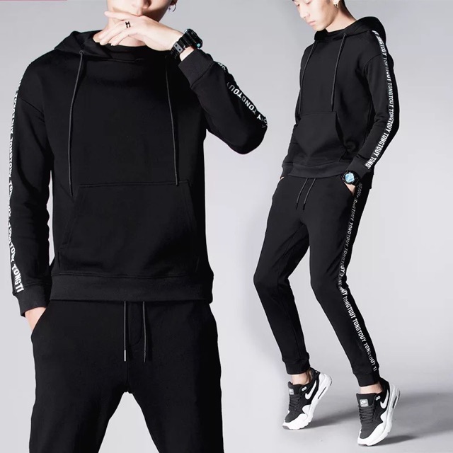 Set bộ Hoodies nam thu đông dài tay năm 2018