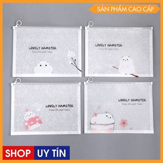 Túi Đựng Giấy Kiểm Tra Khoá Zip A4/ A5 Túi Zip A4 Đựng Tài Liệu Họa Tiết Hoạt Hình Dễ Thương