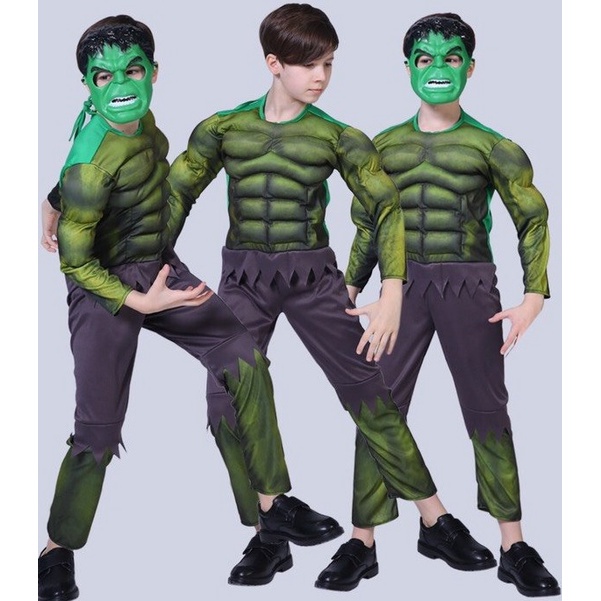 Khổng lồ xanh hóa trang cho bé trai Hulk có thể làm đồ chơi hóa trang halloween  COS2113