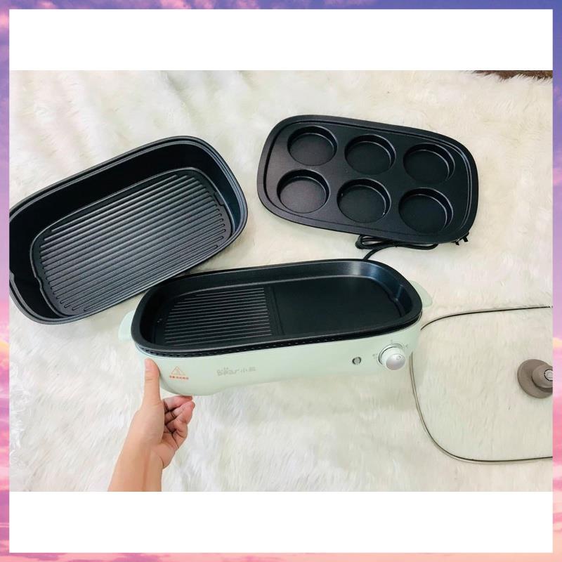 Bếp Nướng Lẩu Đa Năng Bear 3 in 1 . Tháo Rời Vệ Sinh thuận tiện - Gia Dụng Gia Đình