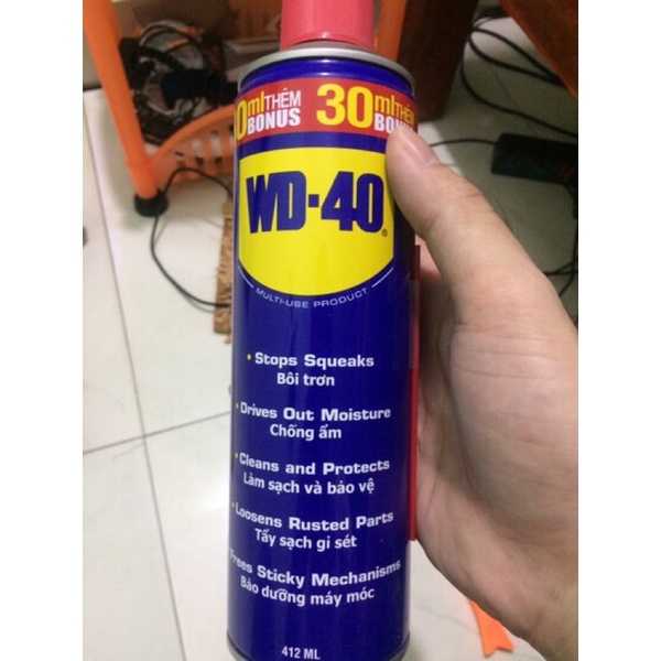 Dầu bôi trơn chống rỉ sét đa năng WD-40 chai 412ml