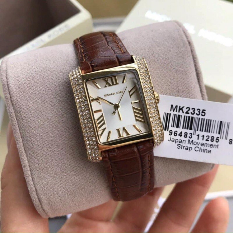 Đồng hồ Nữ dây da mặt chữ nhật Michael Kors Mk2335