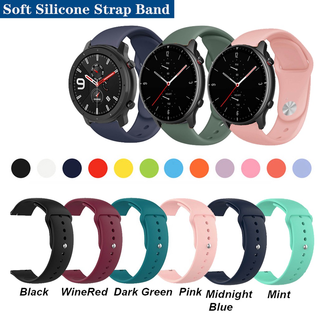 Dây Đeo Silicon Mềm Cho Đồng Hồ Thông Minh Huami Amazfit GTR3 GTR2 GTR 42mm 47mm 2e