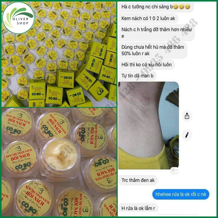 ⚡COMBO 5 HỘP⚡ Kem Cô Bơ - Khử Thâm Nách Hôi Nách - Chính Hãng 100%