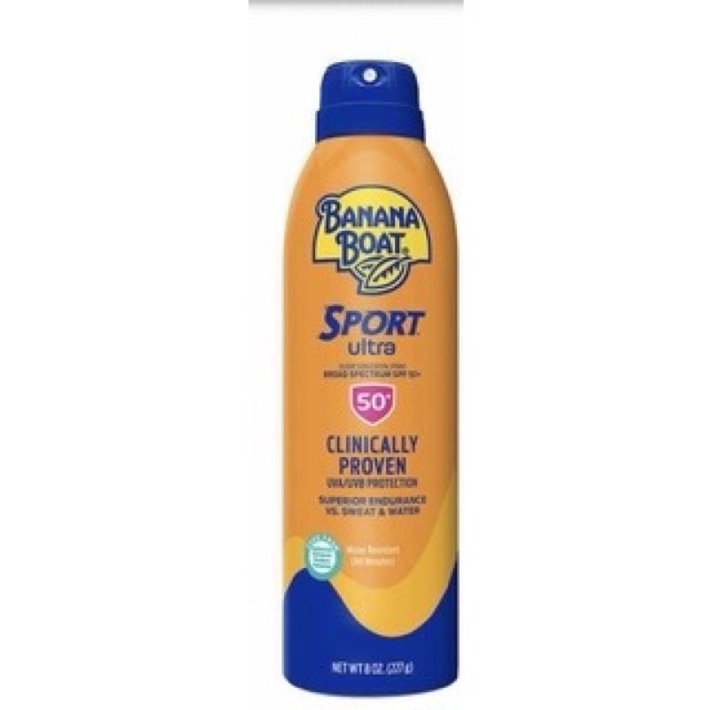 Bình xịt chống nắng thể thao kháng nước Banana Boat Sport Ultra Sunscreen Spray SPF 50+ (227g) Mẫu mới