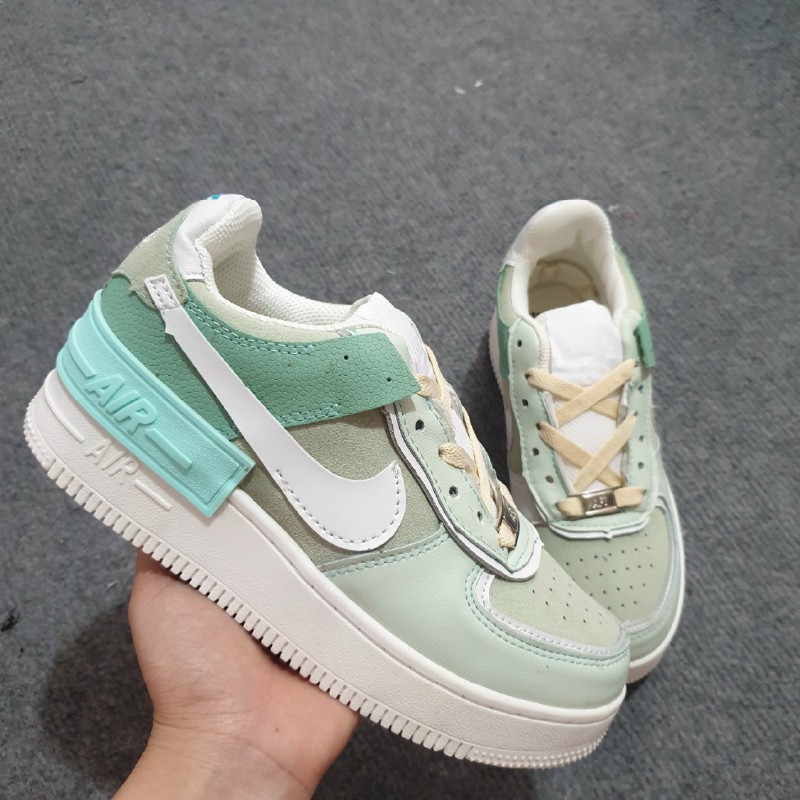 Giày Thể Thao Sneaker Nữ AF1 HOANGDH Màu Xanh Lá Cao Cấp