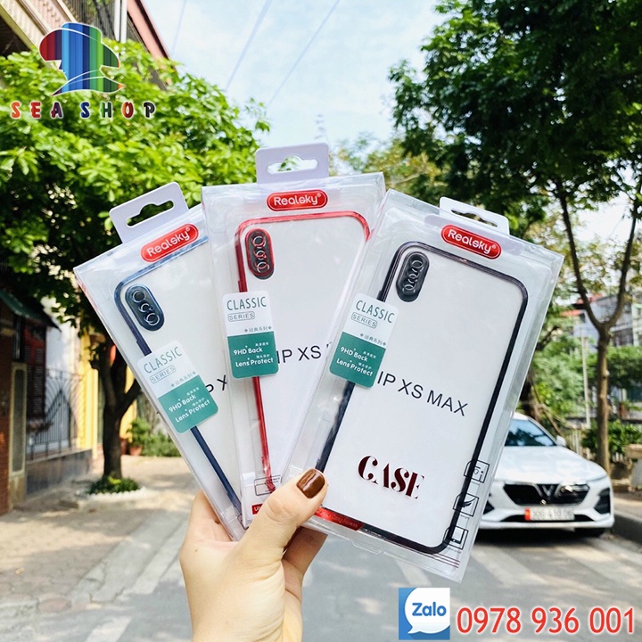 Ốp lưng nhựa dẻo iPhone X, XS, XR, XS Max - Chính hãng K&amp;T - VIỀN BÓNG -LƯNG TRONG SUỐT- Kính cường lực