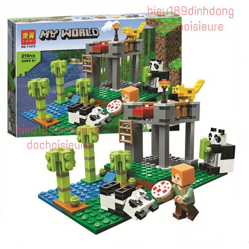 Lắp ráp xếp hình 21158 11475 : Vườn Gấu Trúc