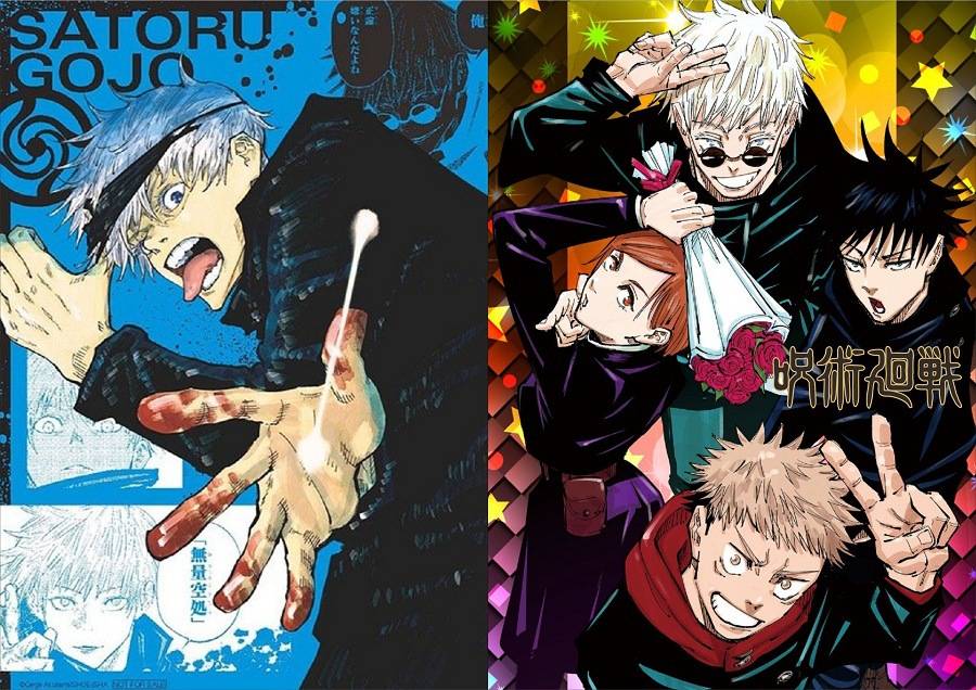 Túi đựng tài liệu khổ A4 nhiều ngăn hình hoạt hình Jujutsu Kaisen Yuuji Gojou Satoru Fushiguro Megumi Kugisaki Nobara