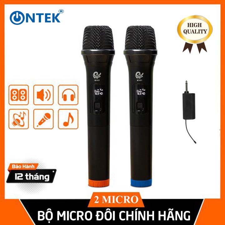 Bộ Micro đôi không dây hát karaoke không dây dùng cho các loại loa kéo, âm ly... siêu rẻ
