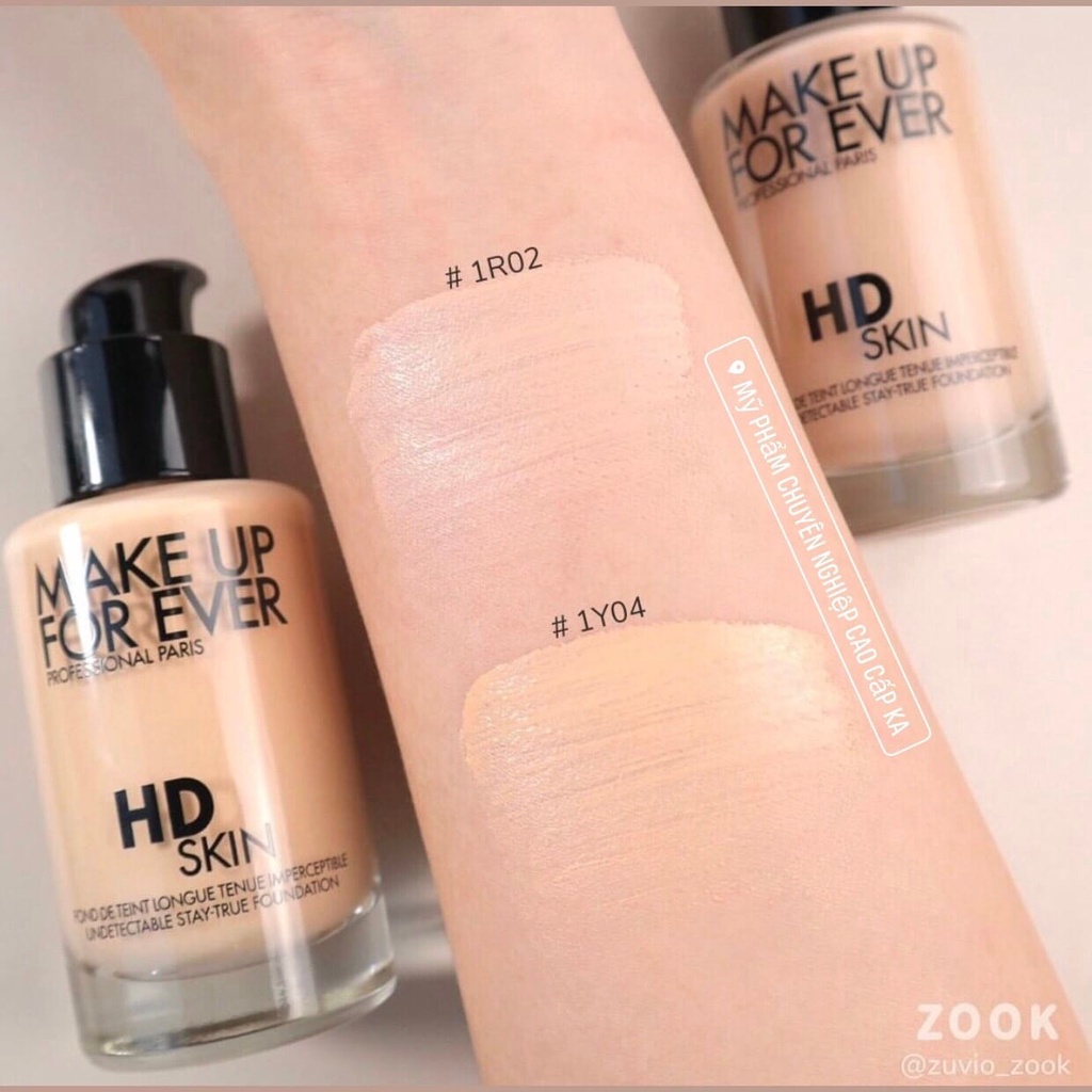 KEM NỀN CHE KHUYẾT ĐIỂM LÂU TRÔI MAKE UP FOR EVER HD SKIN UNDETECTABLE LONGWEAR FOUNDATION 30ML CHÍNH HÃNG - 11451