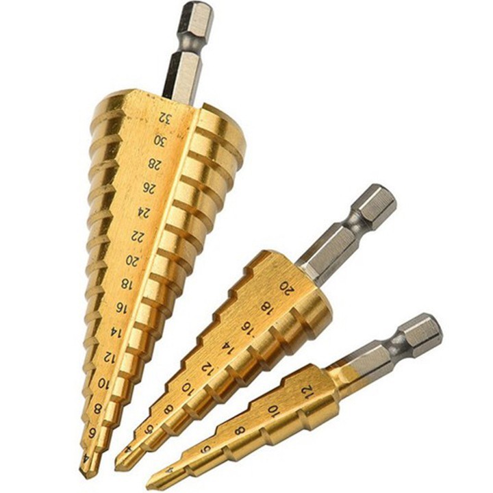 Bộ 3 mũi khoan tháp bước 4 -32mm