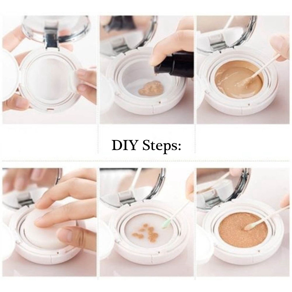 JUNE Women Beauty New DIY  Makeup Tool Travel Kit Air Cushion Mirror Case