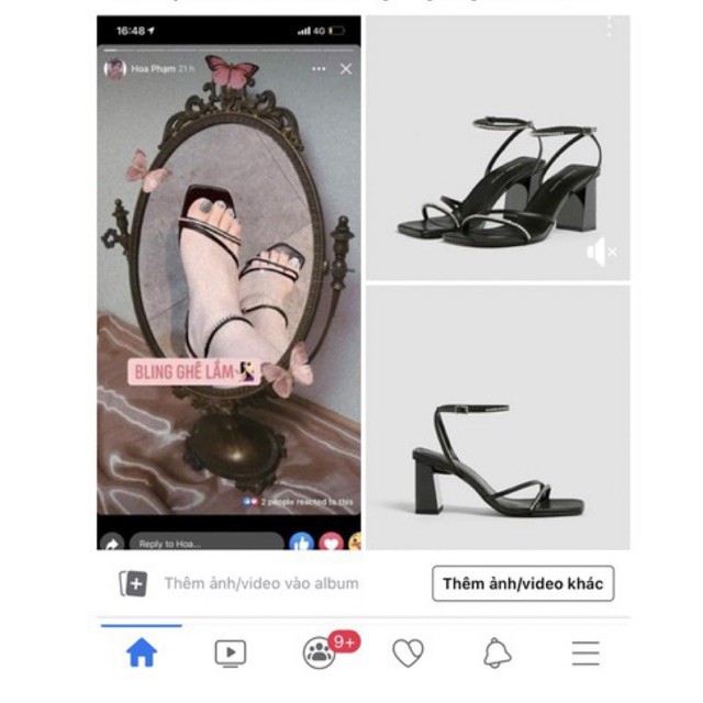 Sandal gót vuông BSK/PB/ZR