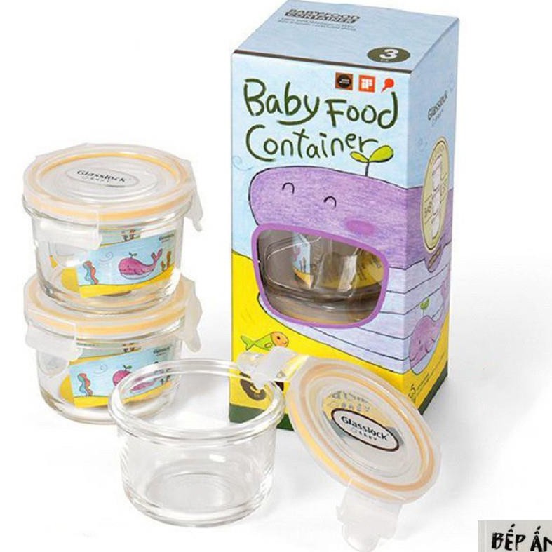 Hộp đựng đồ ăn dặm cho bé 165ml-GL545(SET 3 HỘP)