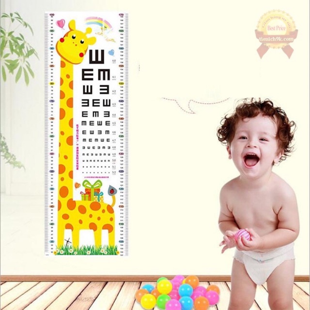 Thước đo chiều cao cho bé, decal dán tường - DC11