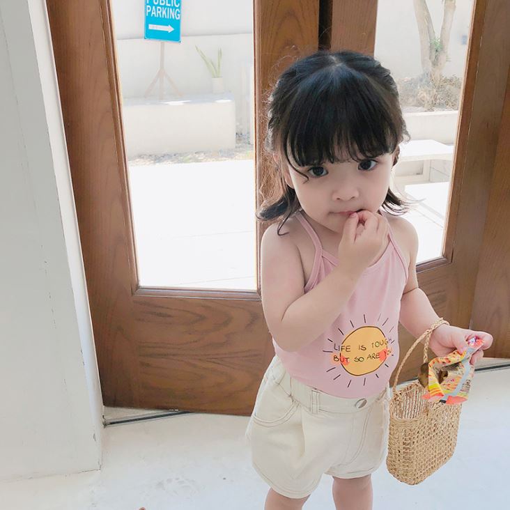 (8-18kg) Áo cho bé gái hai dây họa tiết hoa quả QATE513 - áo bé gái TB224